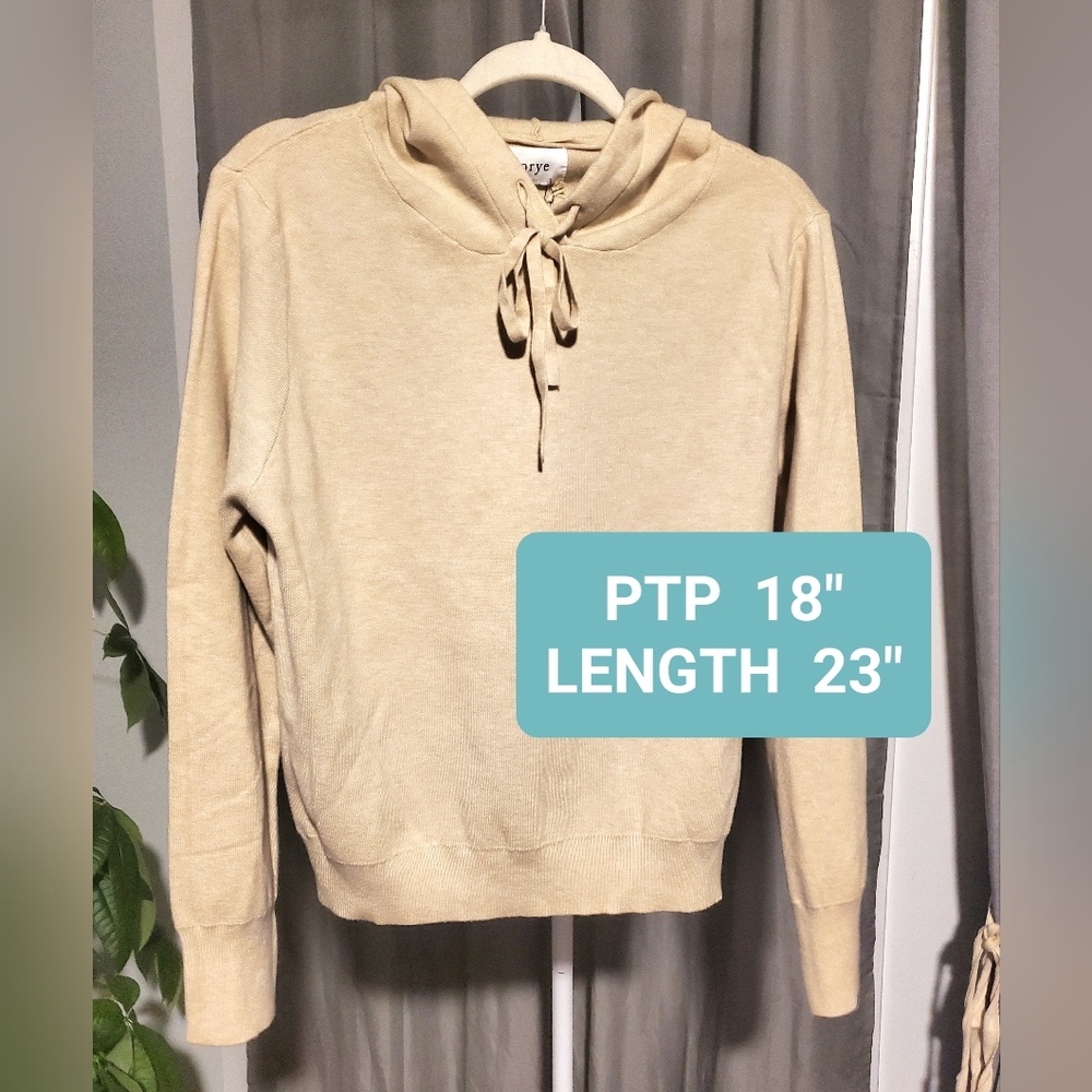 Korye Oatmeal Viscose Hoodie - Picture 10 of 11